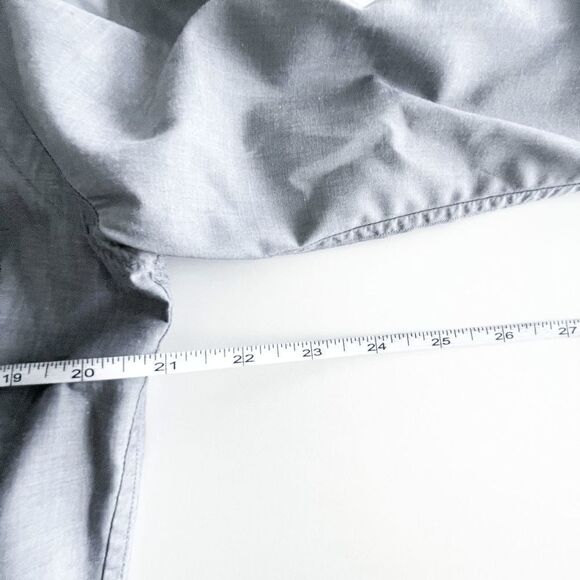 Banana Republic Mens Button Down Shirt Long Sleeve Stretch Slim Fit Charcoal Med - Picture 7 of 8